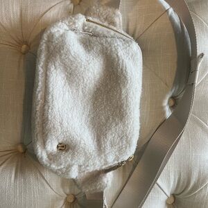 Lululemon Athletica White Fuzzy Crossbody Bag